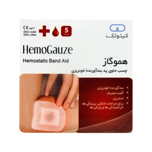 چسب حاوی پد بندآورنده خونریزی کیتوتک